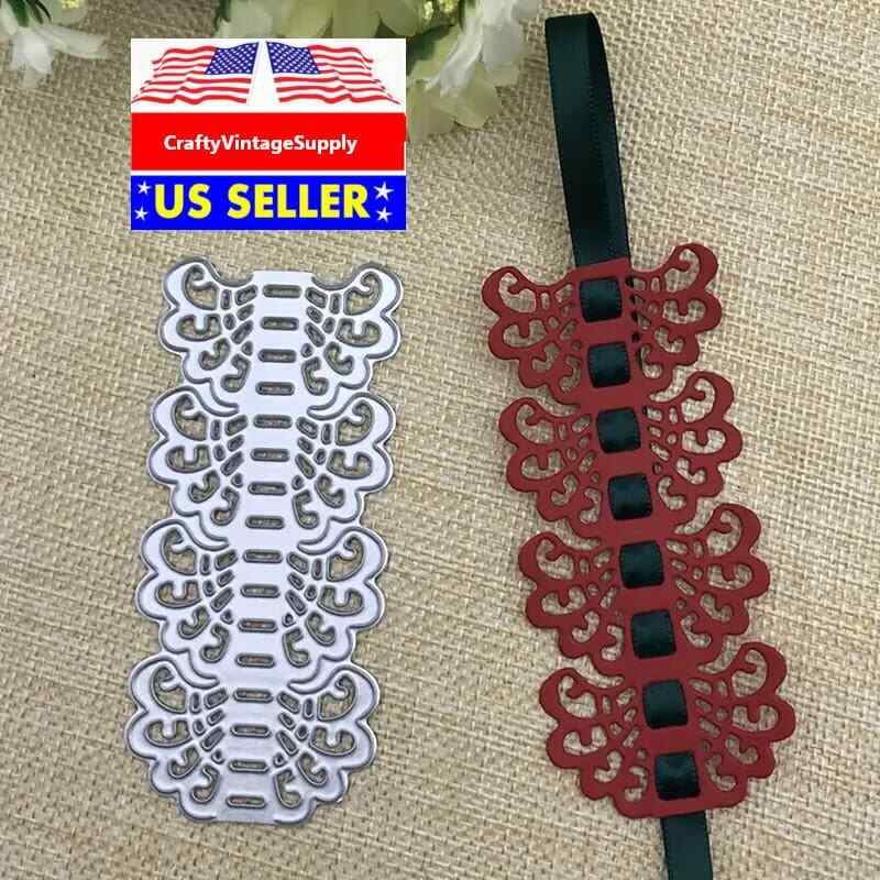 Ribbon lace border edge metal craft die cut cutting paper machine cutters