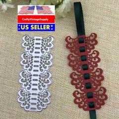 Ribbon lace border edge metal craft die cut cutting paper machine cutters