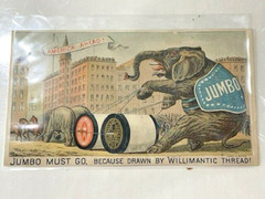 1271B – 1900 Vintage «Jumbo Elephant – America Ahead Card»! Excellent!