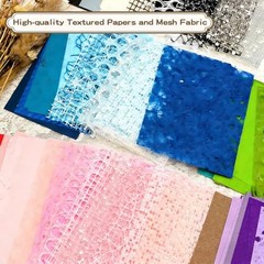 132 Sheets Textured Scrapbook Paper – Decorative Craft – Scrapbooking Supplies
