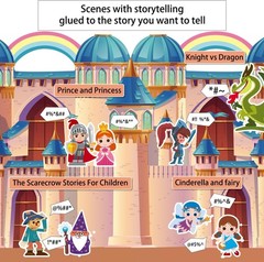 Reusable Puffy 3D Stickers – Dress Up Books with Princess, Mermaid, Fairy Themes