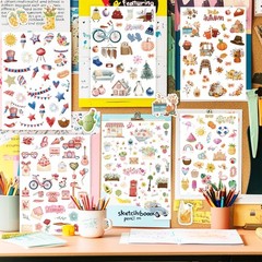 Slapaflife Planner Stickers (24 Page, 1000+ Stickers, Multicolor, Multicolor