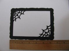 Lot of 2 HALLOWEEN Die Cut Photo Frames Black Cardstock HANDMADE NEW