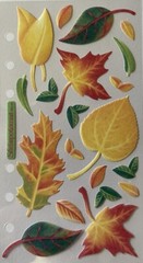 VELLUM LEAVES Stickers(20pc) Sticko•Autumn•Fall•Trees•Garden •Yellow•Green•Reds•