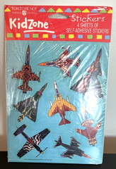 Vintage Forget Me Not American Greetings Kid Zone Airplane Stickers 4 Sheets