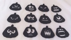 Tim Holtz Halloween Die Cuts * 12 Frightening Faces * Cardstock or Glitter Foam