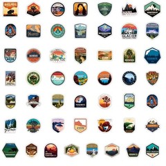 50 PCS USA National Park in United States Travel Stickers Waterproof Vinyl