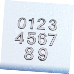 10 Pcs Number 0-9 Self Adhesive Stickers Plastic Stickers with Metal Plating