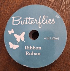 Butterflies-Ribbon is 5/8″ wide-Each Spool is 4 Feet Long-3 Spools in total