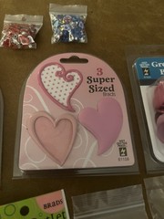 Scrapbooking Lot Valentine’s Day Embellishments Brads Eyelets