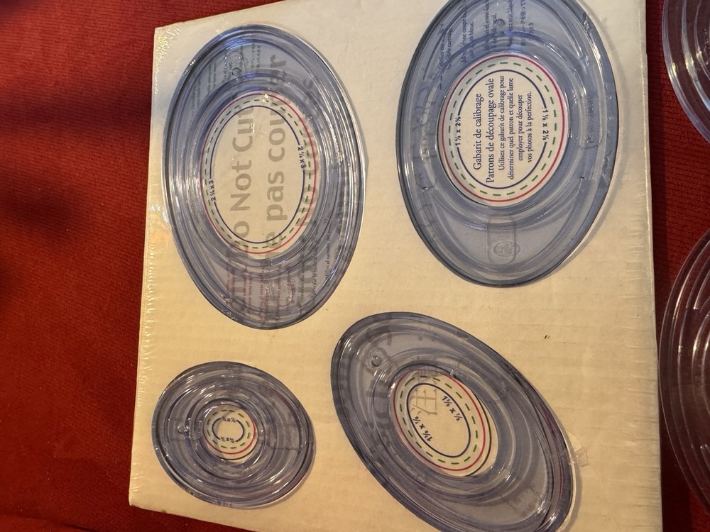 Creative Memories Oval/Circle Custom Cutting System Patterns Blades Some New