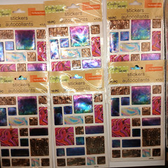 Lot Of 6 Crafter’s Square Texture Puffy Stickers Tile Border Gems 19 PC Each X 6