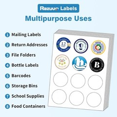 3″ Circle Sticker Labels, Round Printable Sticker to Write On, Sticker Paper …