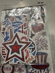 New Recollections 4TH OF JULY PATRIOTIC Scrapbooking Stickers 49 Pc