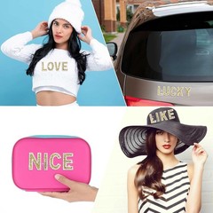 37 Pieces Rhinestone Letter Stickers Large Glitter Alphabet Crystal Number Se…