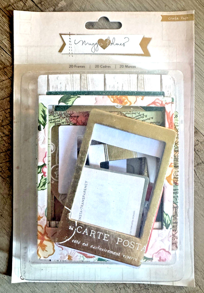 Crate Paper Maggie Holmes, Open Book, 20-Pack Scrapbooking Frames NEW