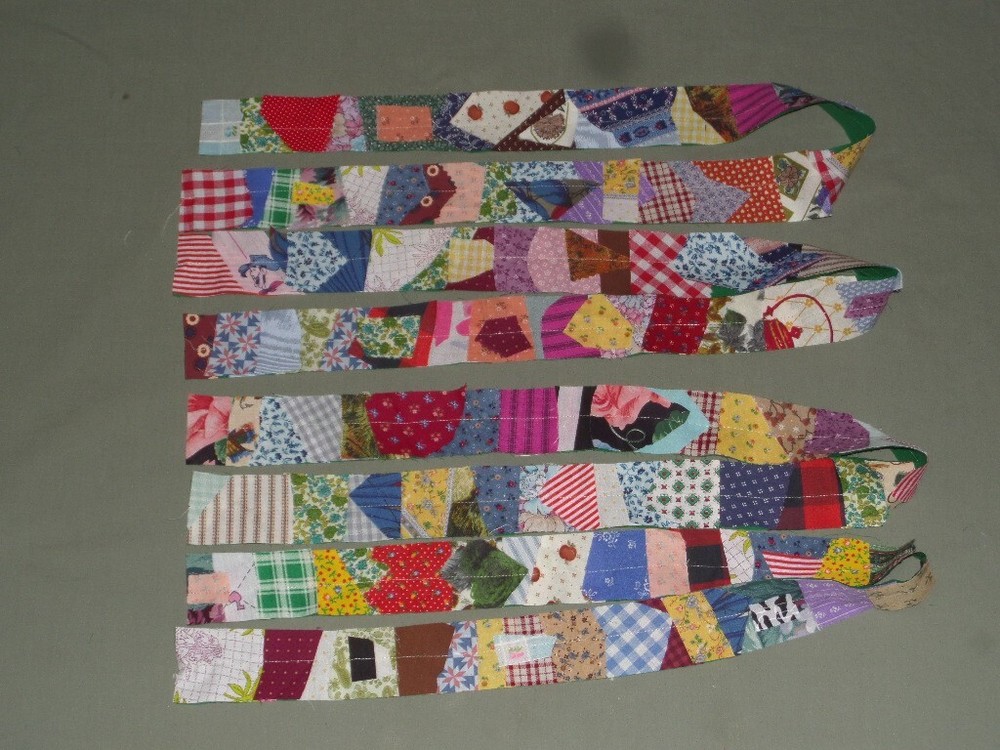 4 Multi-Color Fabric Snippet Starter Rolls Each 2″x40″ Embellish Junk Journals