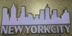 NEW York City Cityscape Paper Piecing Title – Blue/black