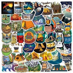 100pcs National Park Stickers, Outdoor Camping Traveling,051 EFG