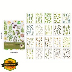 DAPUTOU Green Floral Scrapbook Stickers 400pc