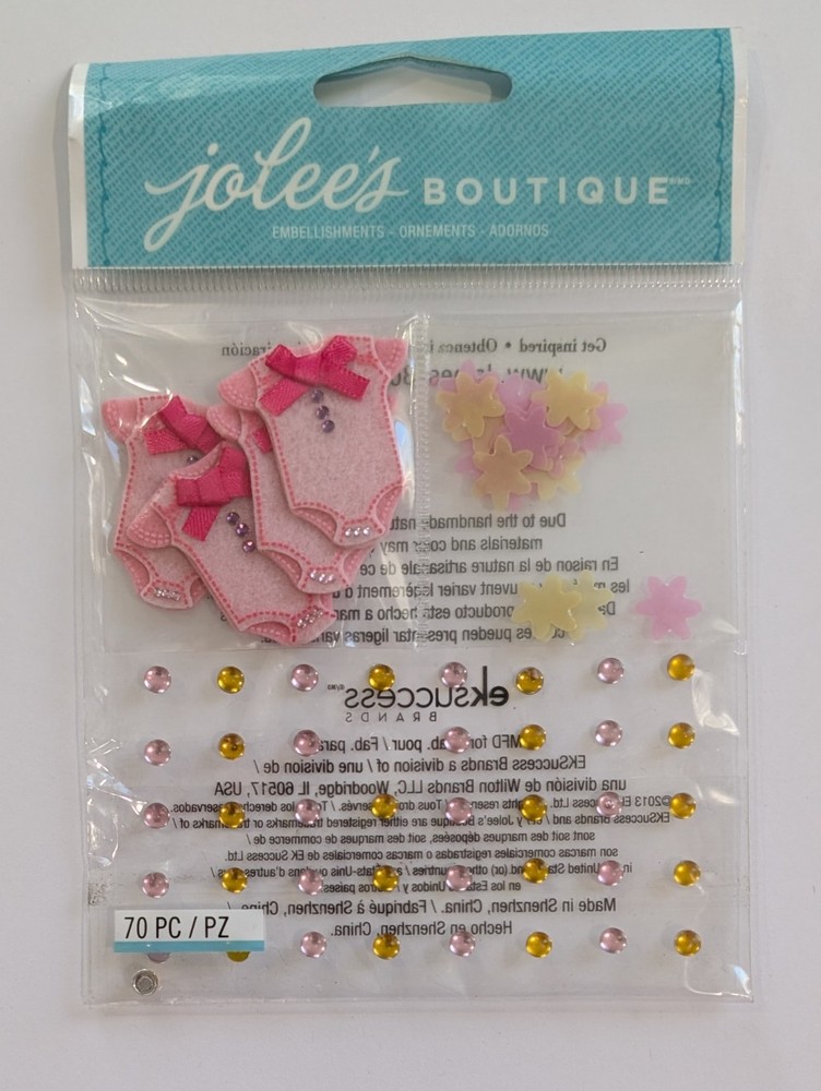 Jolee’s Baby Girl Confetti & Gems Scrapbooking Stickers & Embellishments