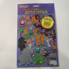 Vtg Noah’s Ark Create A Scene Sandylion Stickers Reusable Prismatic Glitter New