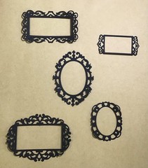 Frames Vintage Labels Borders Die Cut Embellishments 5 Designs Scrapbooks Cards