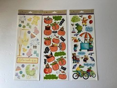 Scrapbooking Supplies lot – Paper, Stickers & Clear Case – Mixed Brands