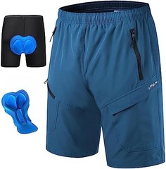 Men’s Mountain Bike Shorts 3D Padded Baggy Bicycle Riding Lightweight