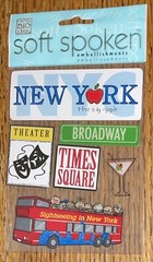 Soft Spoken New York NY Broadway Theater Time Square Tour Bus Vacation Stickers