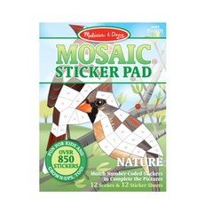 Mosaic Sticker Art Craft Kit Nature Scenes Over 850 Stickers for All Ages