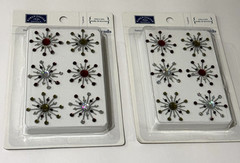 Karen Foster Sparkle Burst Brads Holly Berries 01849 Scrapbook Lot of 2 NEW READ