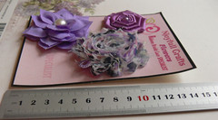 LAVENDER & ORCHID Organza Satin Cotton 3 Flower Pk 40-70mm Njoyfull Crafts V1
