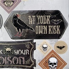 NEW Stickers for Bottles 300ct Label Poison Toxic Horror Potion Decals Halloween