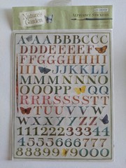 Nature’s Garden M Bastin Acid & Lignin Free  Alphabet Letters & Numbers Stickers