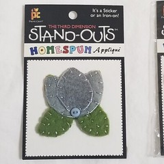NEW Lot 7 Stand Outs Sticker Applique Iron On Flowers Bee Summer -C