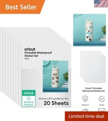 Printable Waterproof Sticker Set, 20 White Sheets 8.5″ x 11″ – Compatible wit…