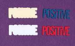 POSITIVEand background die cuts scrapbook cards