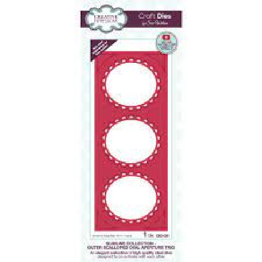 CREATIVE EXPRESSIONS – METAL CUTTING DIE – SLIMLINE – OUTER SCALLOPED OVAL TRIO