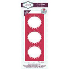 CREATIVE EXPRESSIONS – METAL CUTTING DIE – SLIMLINE – OUTER SCALLOPED OVAL TRIO