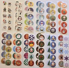 50 CHRISTMAS STICKERS/CHRISTMAS STICKERS FOR KIDS/REWARD STICKERS/X-MAS SEALS