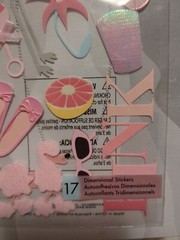 EK Success Jolee’s Boutique Large Pk 17 3-D Stickers Pink Goodies Extremely Rare