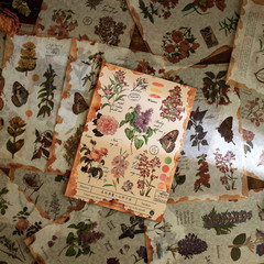 Flower Sticker for Journaling, 20 Sheets (150 Pieces) Translucent Washi Sticker