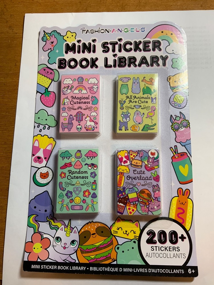 Fashion Angels Mini Sticker Book Library 200+ Stickers SEALED