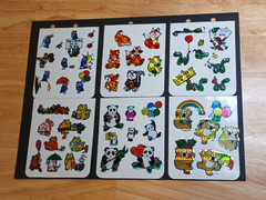 Vintage 1980s Stickers Prism Sparkle Unicorn Butterfly Rainbow Animal 12 Sheets