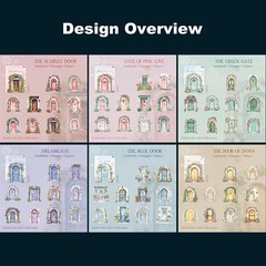 Pop-up Door Cardstock Sticker Set, 60PCS Fantasy Portal Stickers for Scrapboo…