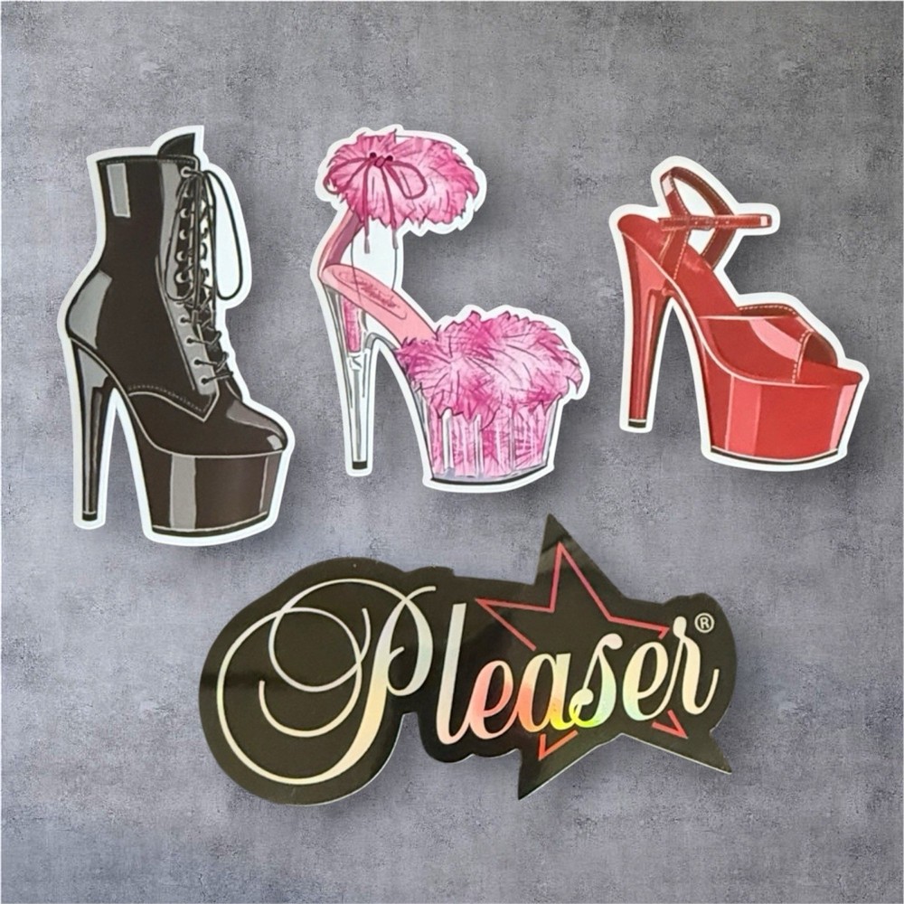 Pleaser Stickers, 40 Stickers (10 Packs Of 4) Midnight ballerina Sexy shoes