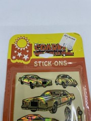 Vintage 1981 Stickers Car Sparkle Stick-Ons NOS 1980s Stickers