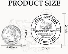 2Inch 500 Pcs Farm Fresh Duck Egg Stickers Unwashed Duck Egg Carton Labels – …