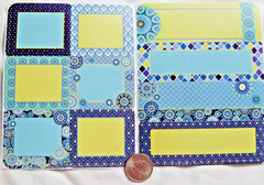 Paper Magic stickers LABELS journaling box swirl mandala gorgeous dot blue green